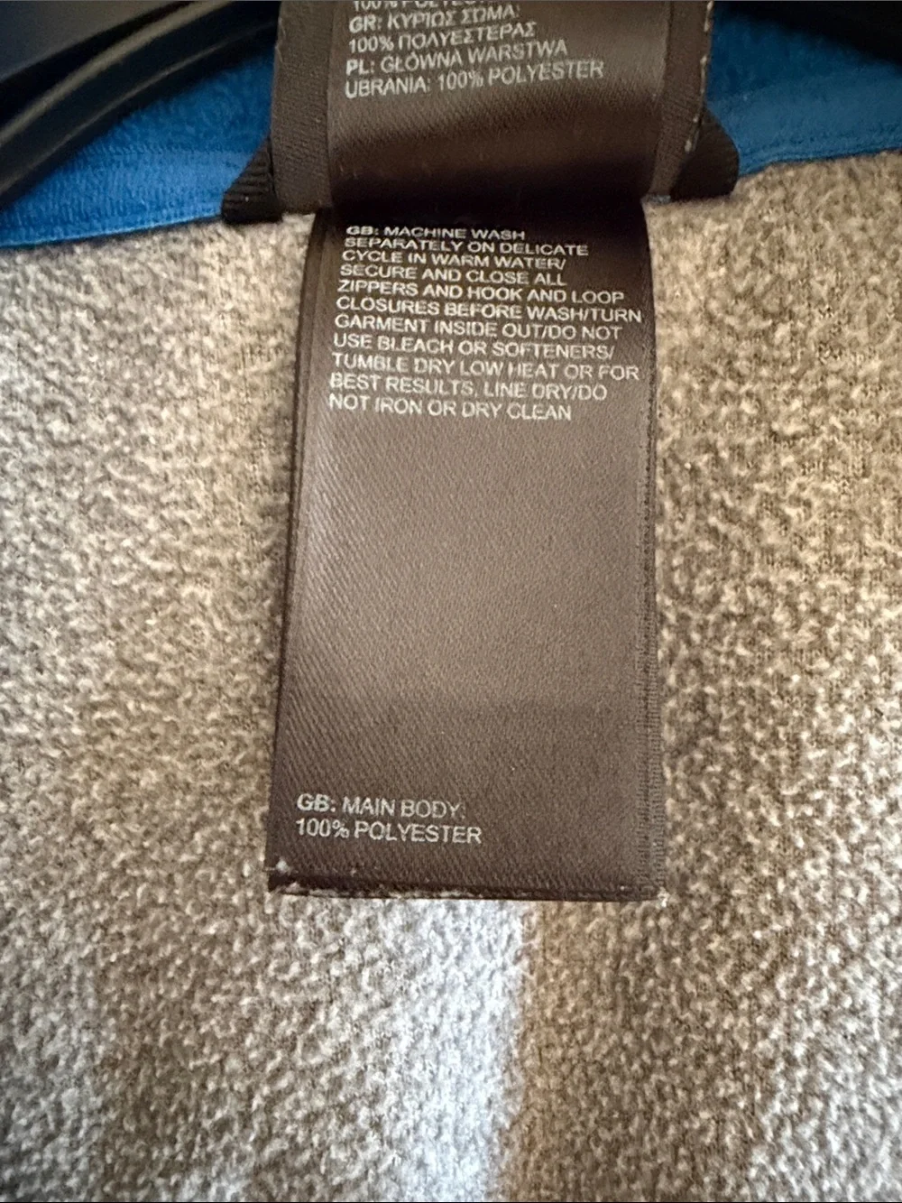The North Face Gray Fleece Half-Zip with Blue Accents